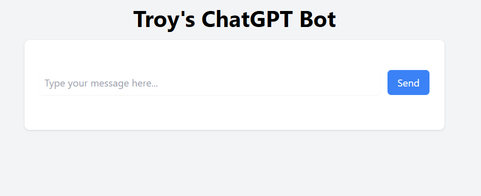 Troy's Chatbot project preview