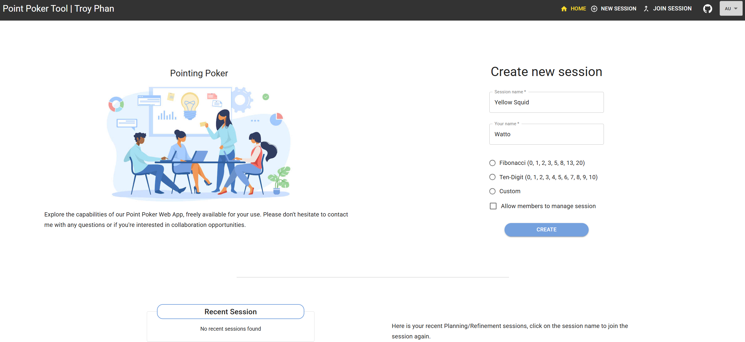 Point Poker project preview